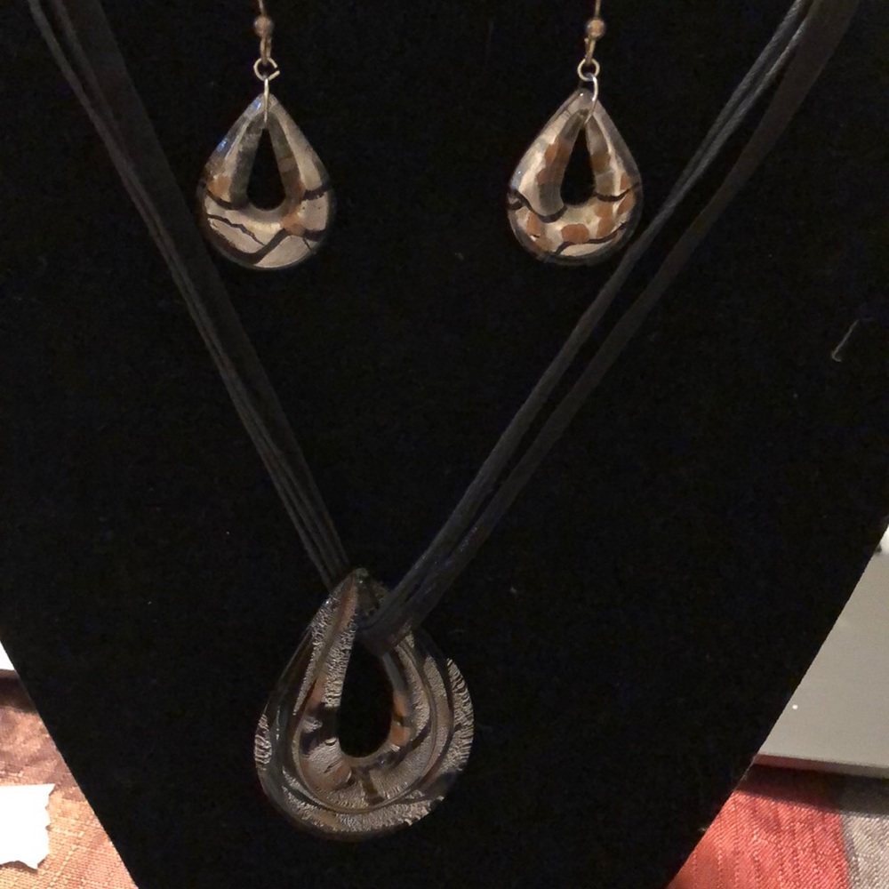 Necklace with matching earrings